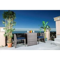 All-Space 3-piece Balcony Patio Conversation Set - Blue