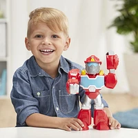 Playskool Heroes Mega Mighties Transformers Rescue Bots Academy Optimus Prime Figure 10-inch Figure, Collectible Toys for Kids Ages 3 and Up