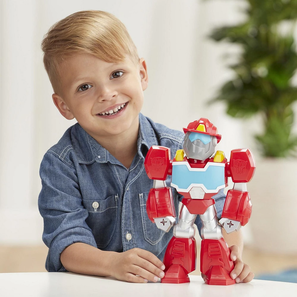 Playskool Heroes Mega Mighties Transformers Rescue Bots Academy Optimus Prime Figure 10-inch Figure, Collectible Toys for Kids Ages 3 and Up