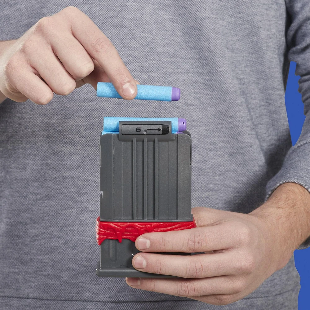 Blaster motorisé Fortnite SMG-E Nerf Elite avec chargeur, 6 fléchettes Nerf Elite Fortnite officielles