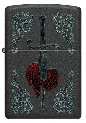 Zippo Heart Dagger Tattoo Design (48617)