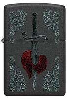 Zippo Heart Dagger Tattoo Design (48617)