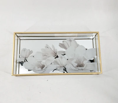 WHT GL MIRROR TRAY