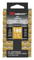 3M™ SandBlaster™ Ultra Flexible Sanding Sponge 20907-180-UFS, Dust Channelling, 180 Grit, 4 1/2 x 2 1/2 x 1 in, 10/CS