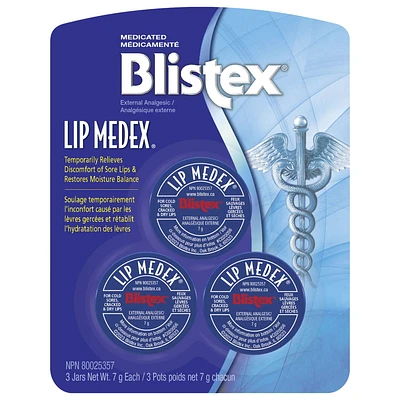 Blistex® Lip Medex® Jar 7g 3pk, 3x11g