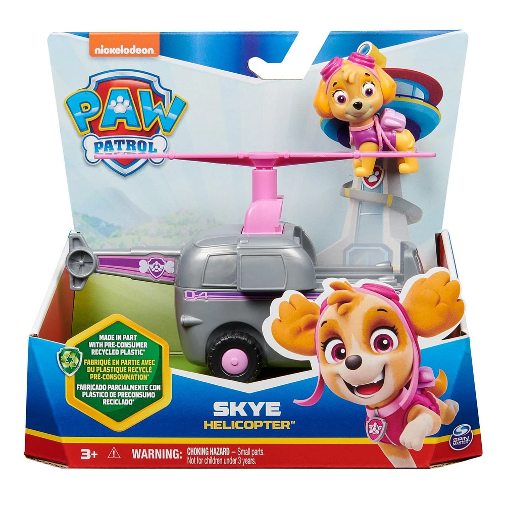 PAW Patrol, Skye’s Helicopter, Toy Vehicle with Collectible Action Figure, Sustainably Minded Kids Toys for Boys & Girls Ages 3 and Up