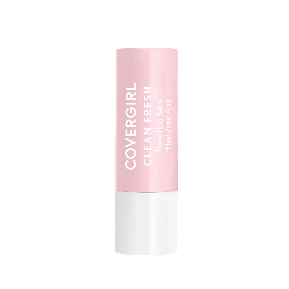 COVERGIRL Clean Fresh Tinted Lip Balm, Formulated with Hyaluronic Acid for 24HR Hydration, 100% Vegan & Cruelty-Free, Vegan lip balm