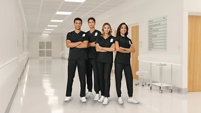 Hanes Comfort Fit Unisex Scrub - Top, S-2XL 4 Colors