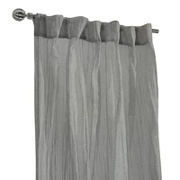 Loft Living Peoria Sheer Dual Header Single Curtain Panel 52 x in