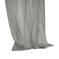 Loft Living Peoria Sheer Dual Header Single Curtain Panel 52 x 84 in Grey