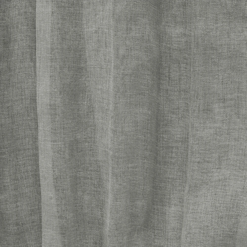 Loft Living Peoria Sheer Dual Header Single Curtain Panel 52 x 84 in Grey