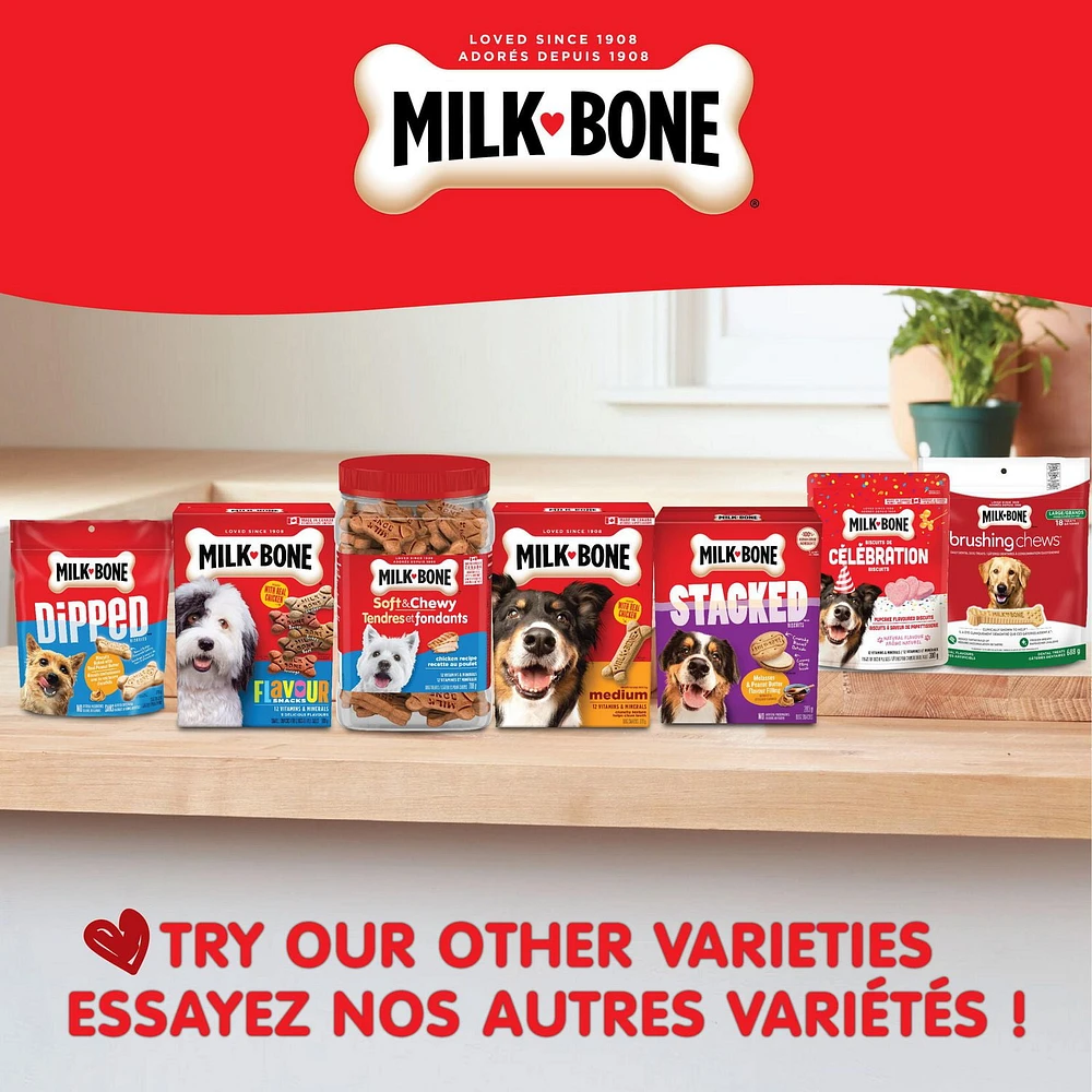 Milk-Bone Crunchy Dog Treats, Milk & Peanut Butter Flavour, 800g