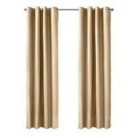 Loft Living Augustow Blackout Grommet Single Curtain Panel 52 x 63 in Taupe