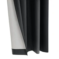 Loft Living Augustow Blackout Grommet Single Curtain Panel 52 x 84 in Charcoal