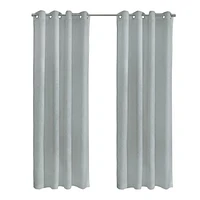 Loft Living Banan Sheer Grommet Single Curtain Panel 52 x 95 in Light Grey