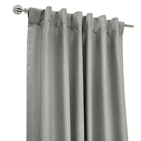 Loft Living Bexley Blackout Dual Header Single Curtain Panel 52 x 108 in Grey