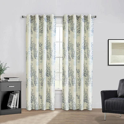 Loft Living Leszno Light Filtering Grommet Single Curtain Panel 50 x 63 in Blue