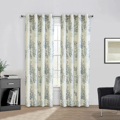 Loft Living Leszno Light Filtering Grommet Single Curtain Panel 50 x 84 in Blue