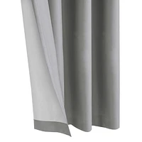 Loft Living Augustow Blackout Grommet Single Curtain Panel 52 x 95 in Light Grey