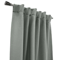 Loft Living Brasilia Room Darkening Dual Header Single Curtain Panel 52 x 84 in Silver