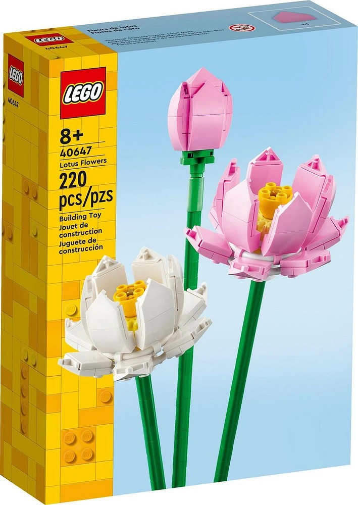 LEGO Lotus Flowers 40647 Building Toy Set for Ages 8+ (220 Pieces), Includes 220 Pieces, Ages 8+