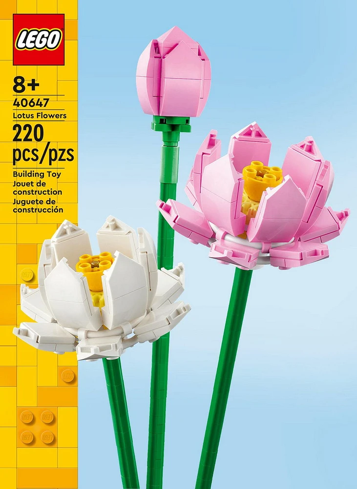 LEGO Lotus Flowers 40647 Building Toy Set for Ages 8+ (220 Pieces), Includes 220 Pieces, Ages 8+