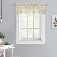 Loft Living Louis Sheer Rod Pocket Valance Only Flat 55 x 15 in Ivory