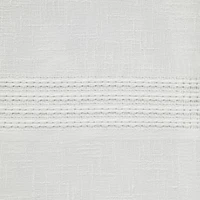 Loft Living Arezzo Sheer Dual Header Single Curtain Panel 52 x 95 in White