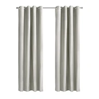 Loft Living Augustow Blackout Grommet Single Curtain Panel 52 x 108 in White