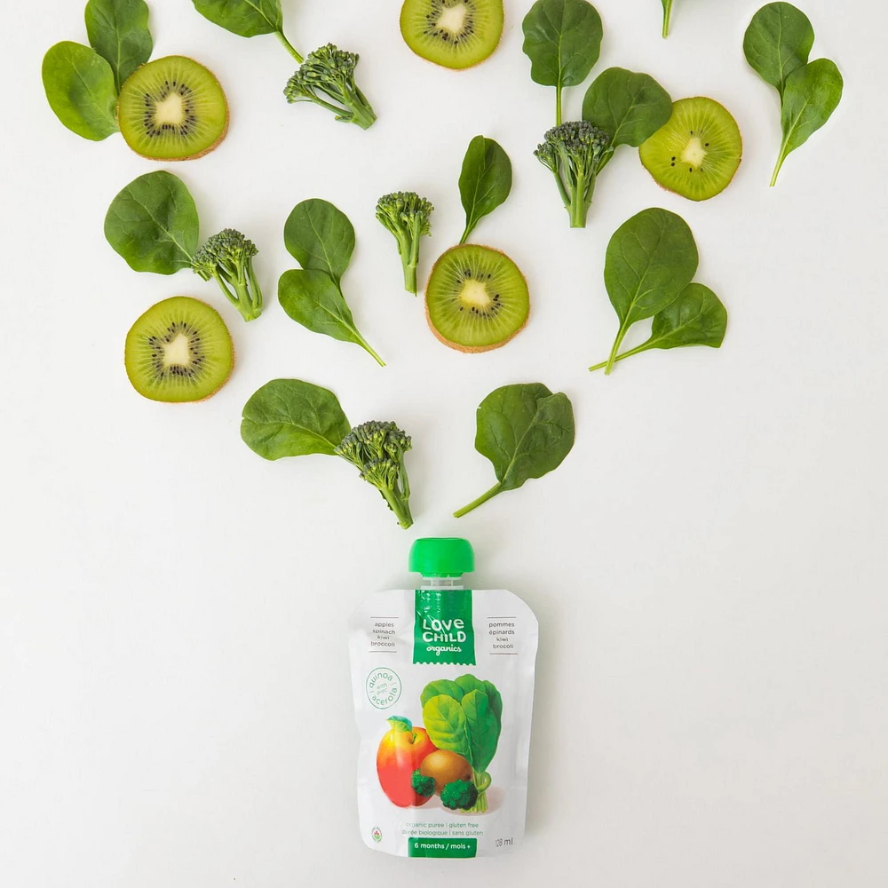 Love Child Pommes, épinards, kiwi + brocoli 128 ml