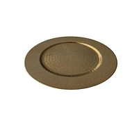 Holiday Time 13Inch Plastic Foil Charger Plates in Gold color