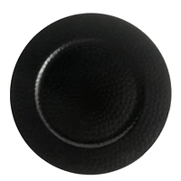 Holiday Time 13IN Plastic Round Charger Plates in Matte Black color