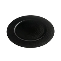 Holiday Time 13IN Plastic Round Charger Plates in Matte Black color