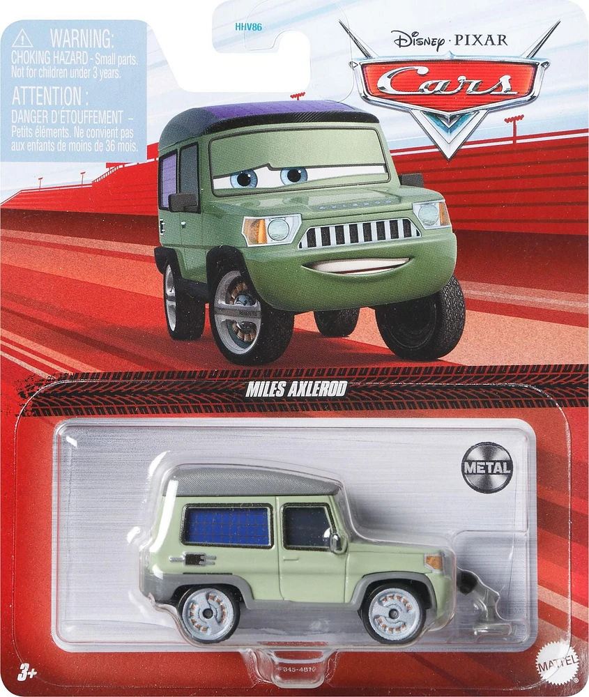 Disney and Pixar Cars Die-Cast Singles Miles Axlerod with MIC, 1:55 scale Fan Favorite Vehicles