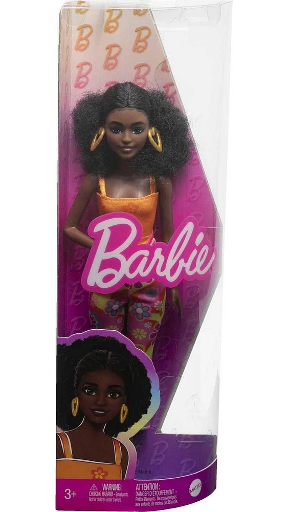 Barbie Doll, Curly Black Hair and Petite Body, Barbie Fashionistas, Ages 3+