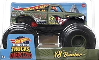 Hot Wheels Monster Trucks 1:24 Scale Die-cast V8 Bomber Green