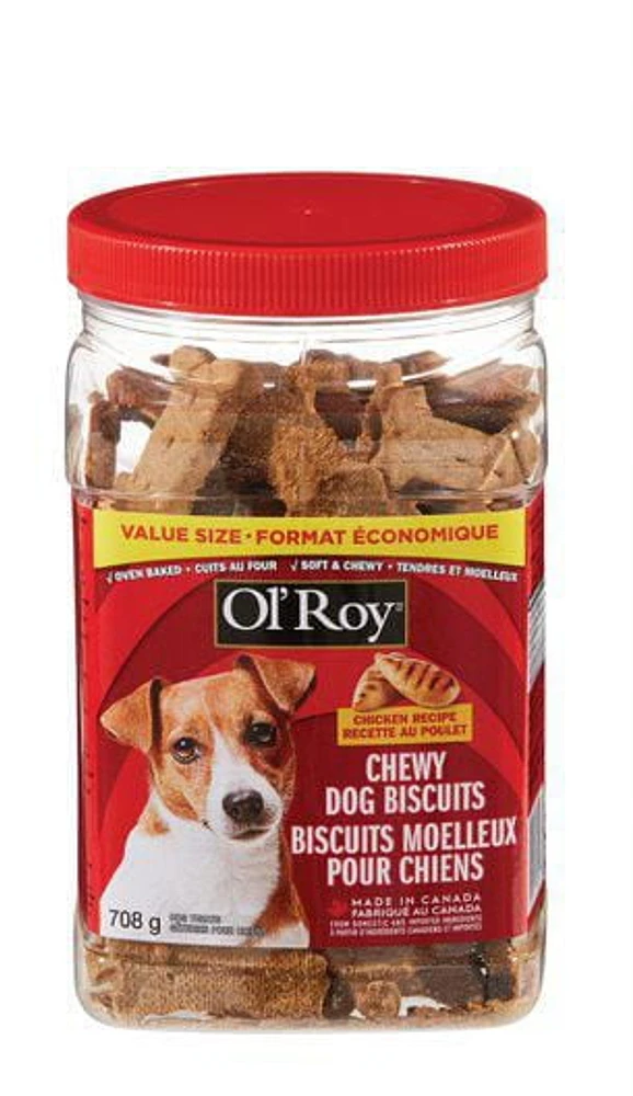 Ol'Roy Chewy Dog Biscuits Chicken Recipe, 708 g