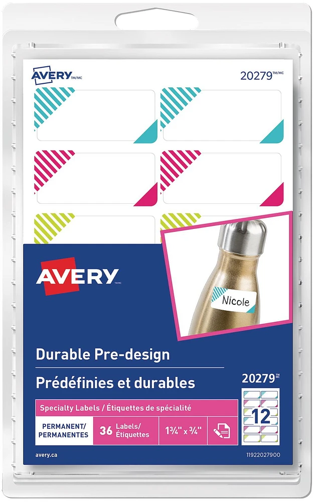 Avery Permanent Durable Pre-Design Labels