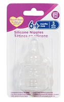 Parent’s Choice Silicon Nipples, BPA free, 6+ months, 3 pieces