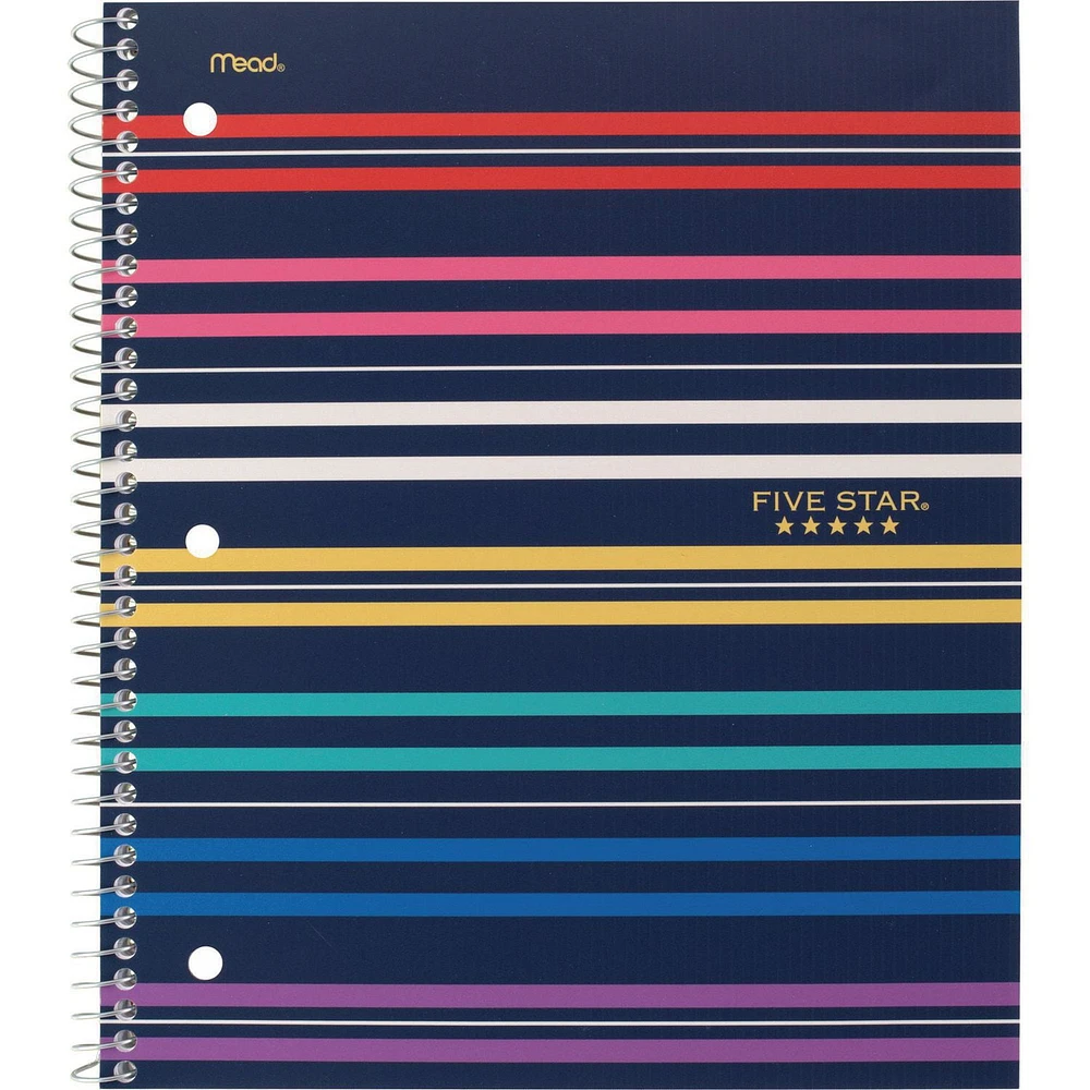 Five Star 3-Subject Preppy Day Notebook