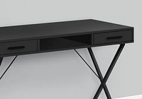 Monarch Specialties Computer Desk, Home Office, Laptop, Left, Right Set-up, Storage Drawers, 42"l, Work, Metal, Laminate, Black, Contemporary, Modern