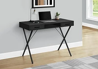 Monarch Specialties Computer Desk, Home Office, Laptop, Left, Right Set-up, Storage Drawers, 42"l, Work, Metal, Laminate, Black, Contemporary, Modern