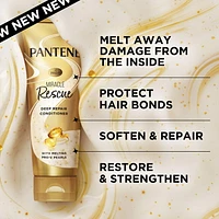 Revitalisant réparateur en profondeur Pantene Pro-V Miracle Rescue avec perles fondantes Pro-V, transforme les cheveux, adoucit, répare de l’intérieur, 237 mL Ages 4+