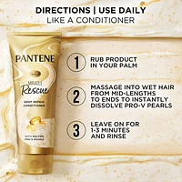 Revitalisant réparateur en profondeur Pantene Pro-V Miracle Rescue avec perles fondantes Pro-V, transforme les cheveux, adoucit, répare de l’intérieur, 237 mL Ages 4+
