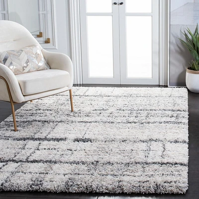 SAFAVIEH Fontana Louella Abstract Distressed Plush Shag Area Rug