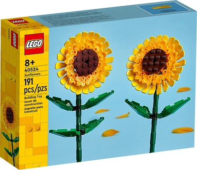 LEGO Sunflowers Building Kit, Artificial Flowers for Home Décor, Flower Building Toy Set for Kids, Sunflower Gift for Girls and Boys Ages 8 and Up, 40524, Includes 191 Pieces, Ages 8+