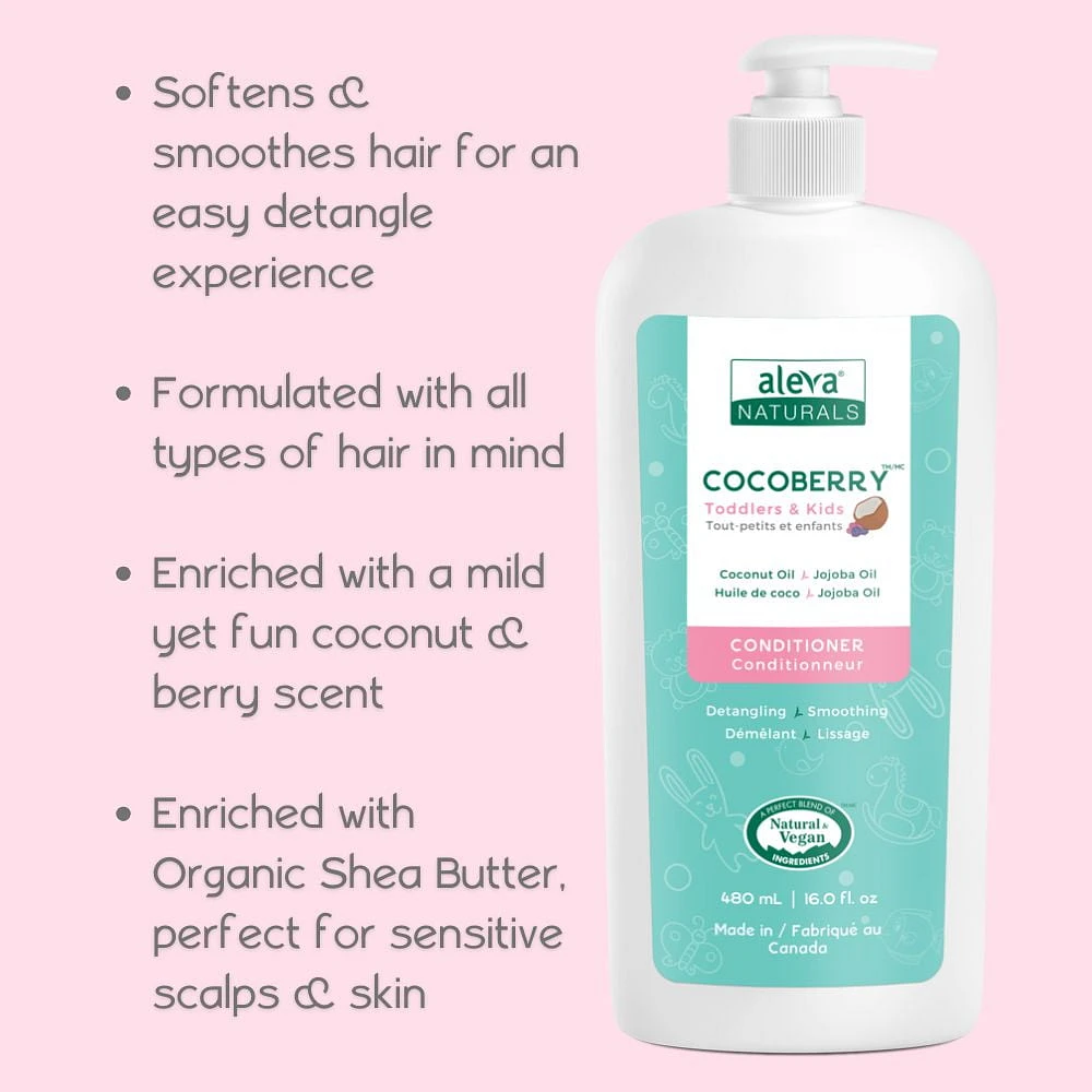 Aleva Naturals Cocoberry Shampoo & Body Wash & Conditioner DUO- 480ml x 2