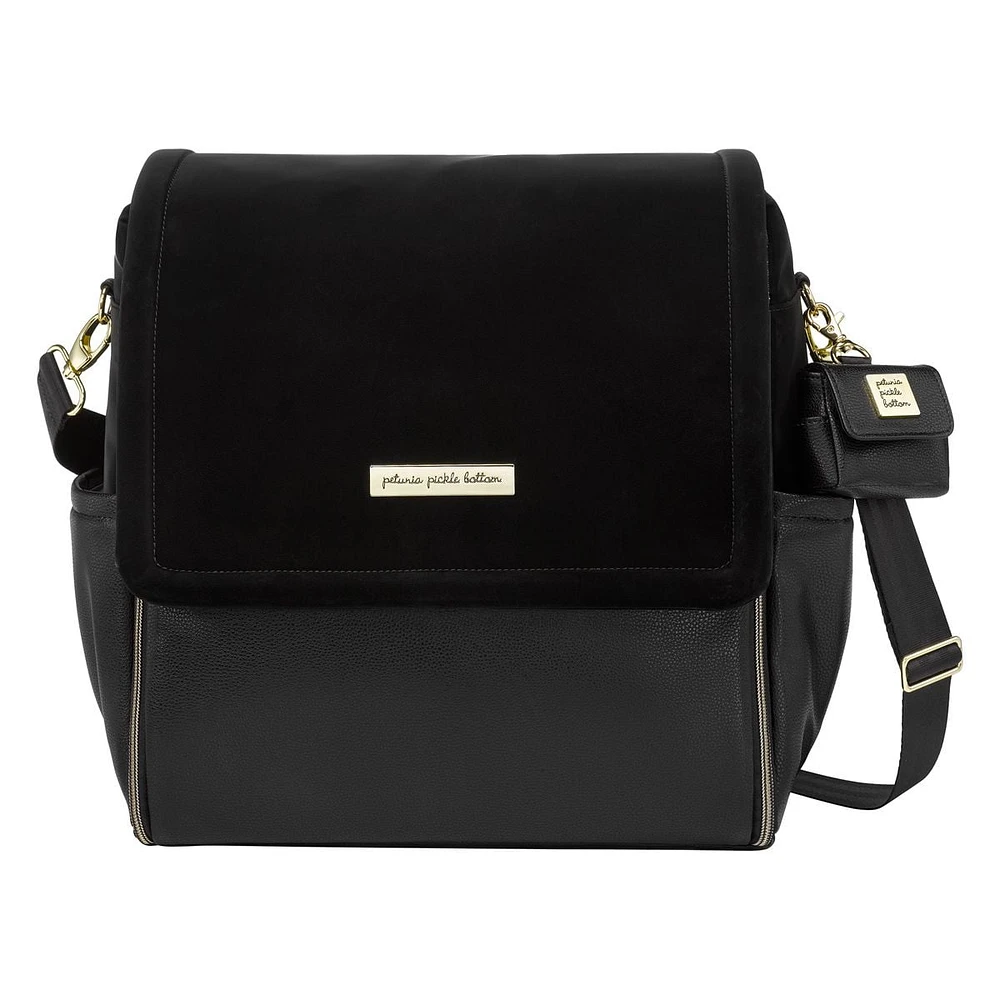 Petunia Pickle Bottom Boxy Backpack Diaper Bag in Graphite Black - Diaper Bag Backpack - Insulated Compartments