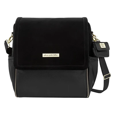 Petunia Pickle Bottom Boxy Backpack Diaper Bag in Graphite Black - Diaper Bag Backpack - Insulated Compartments