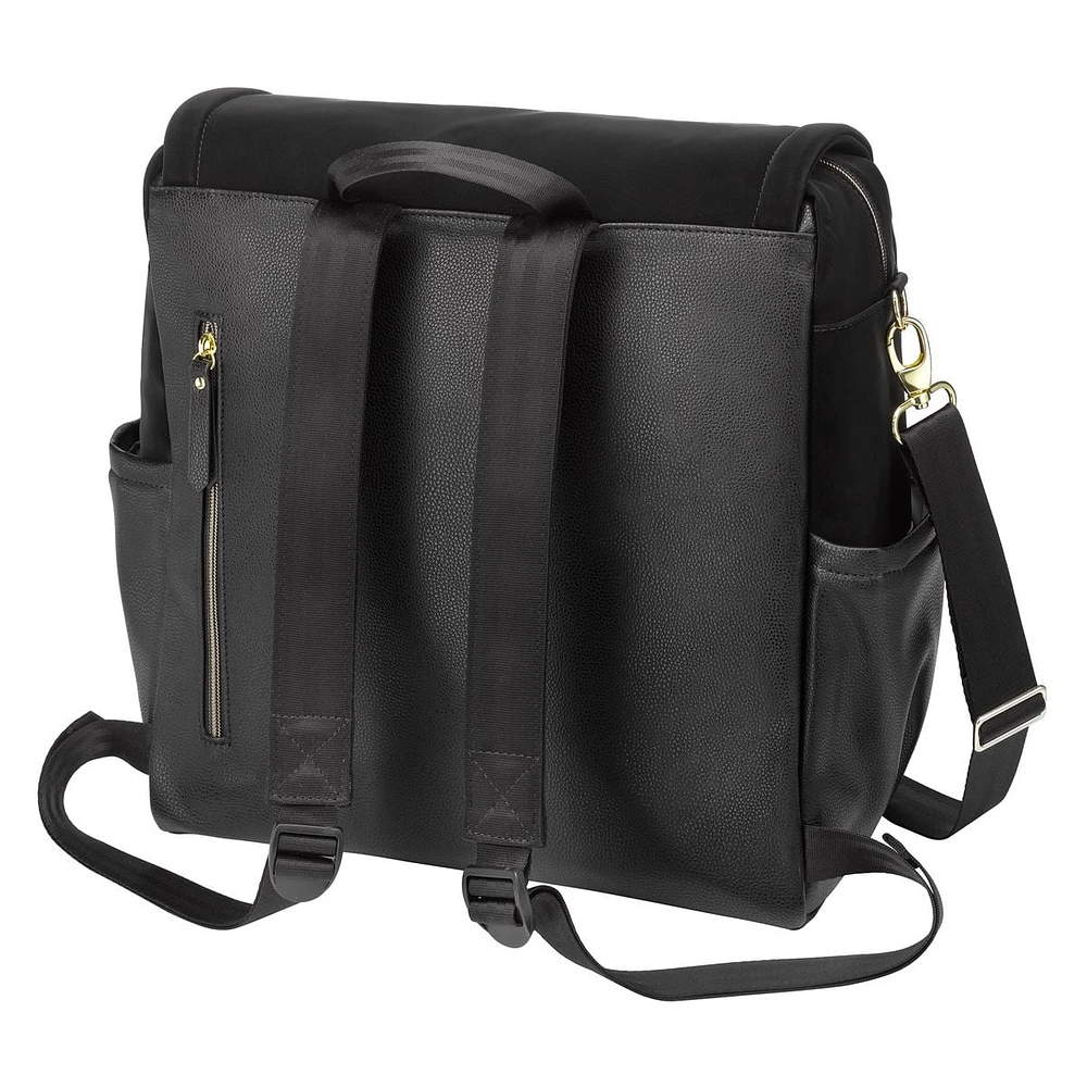 Petunia Pickle Bottom Boxy Backpack Diaper Bag in Graphite Black - Diaper Bag Backpack - Insulated Compartments